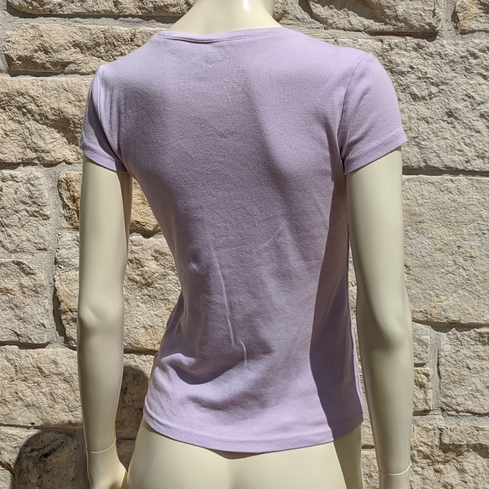 Tommy Hilfiger Vneck Pink Tshirt Classic Short - Picture 8 of 8